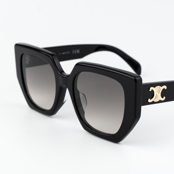 Celine TRIOMPHE Women Sunglasses Black Brown Gradient Butterfly CL40239F 01F - Picture 6 of 14